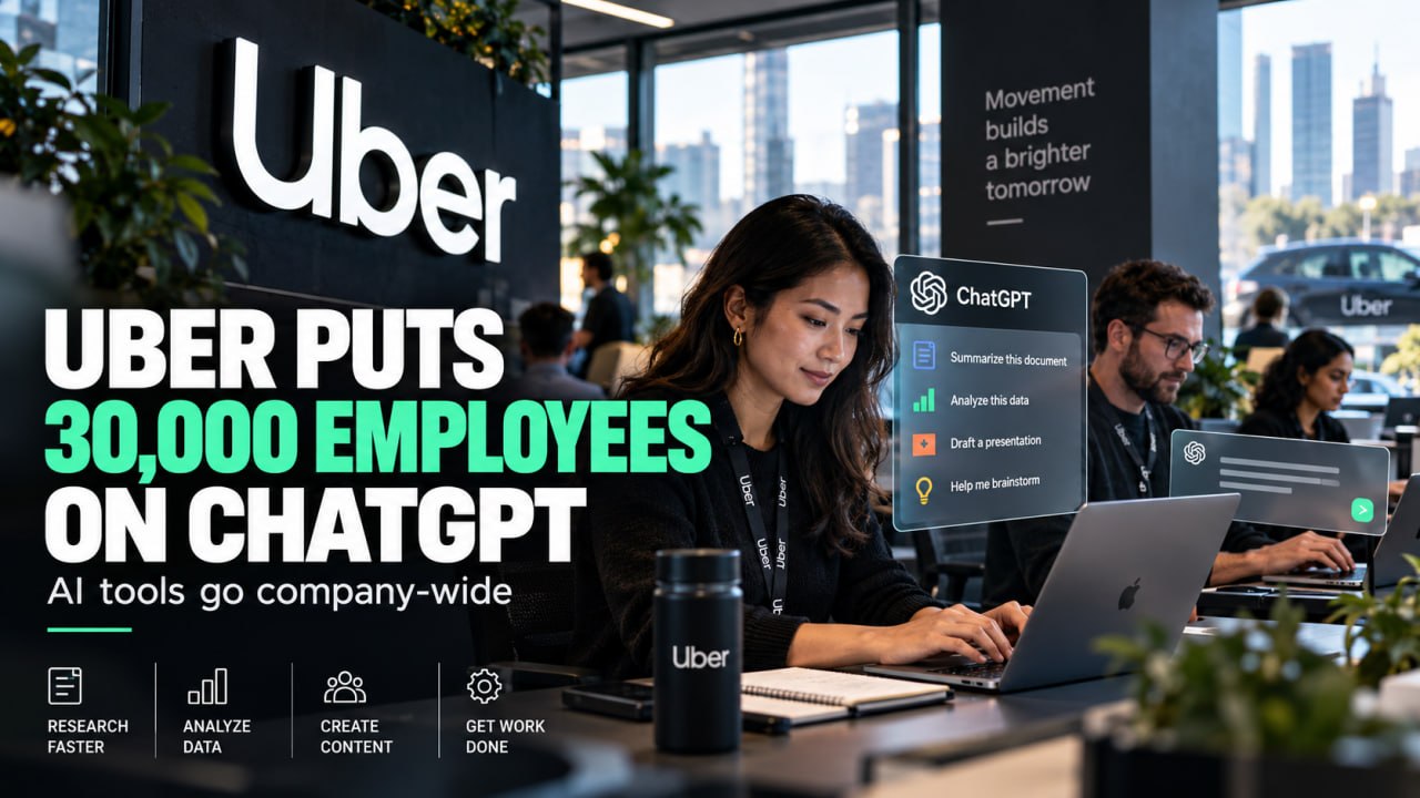 Uber Is Giving More Than 30,000 Employees ChatGPT Work as AI Takes Over More Office Tasks