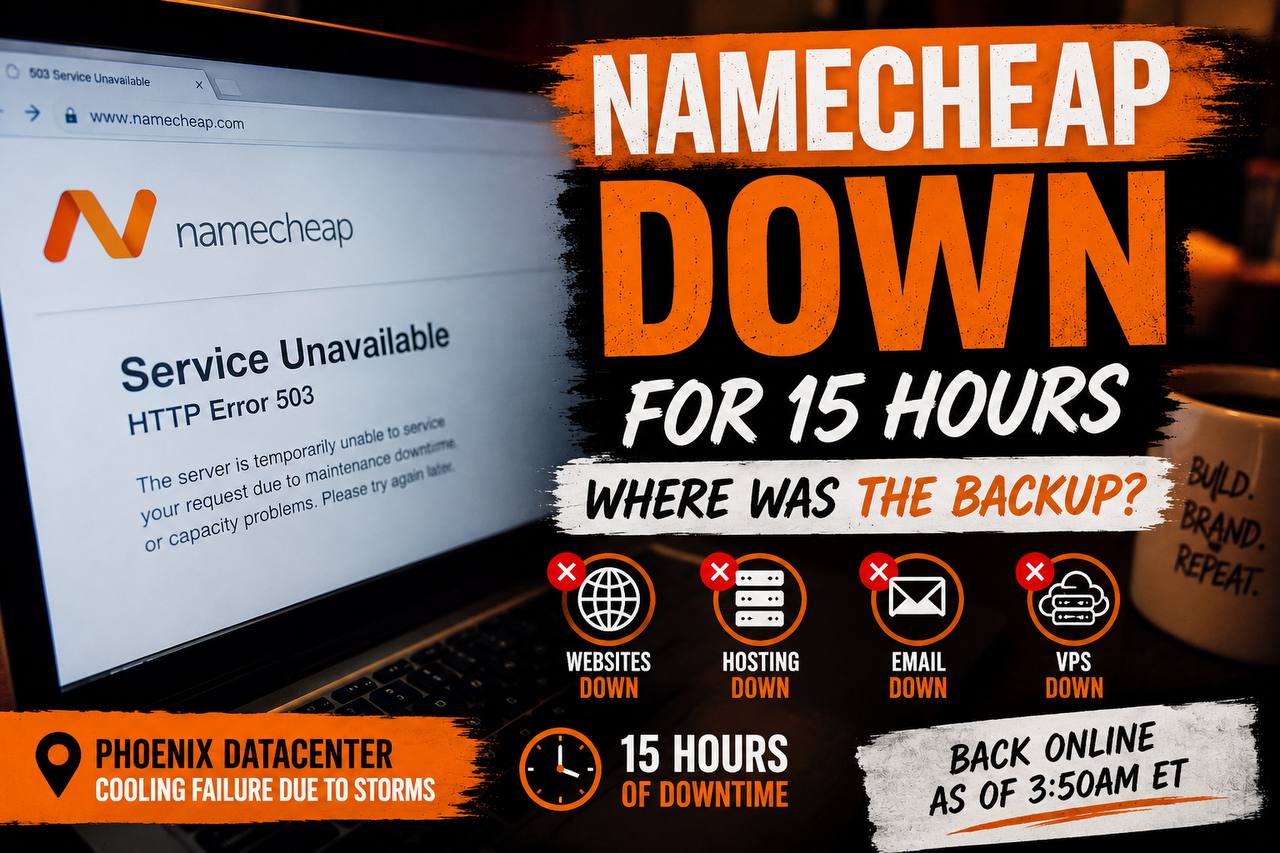 Namecheap Went Down for 15 Hours… Where Was the Backup?